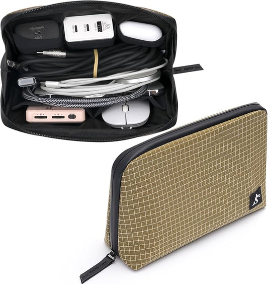 SIMTOP Cord Organizer Travel Small Tech Bag Pouch Case for Cords, Charger, Hard Drive, Power Bank – Water-Resistant Electronics Organizer, Small Portable Gadget Case for Travel