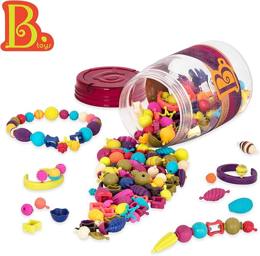 B. toys – Pop Arty! 275 Pcs- Jewlery Making Kit- Creative Pop Snap Bead Set for Kids –DIY Craft Jewelry Making Kit –Necklaces, Rings, Bracelets – 4 Years +