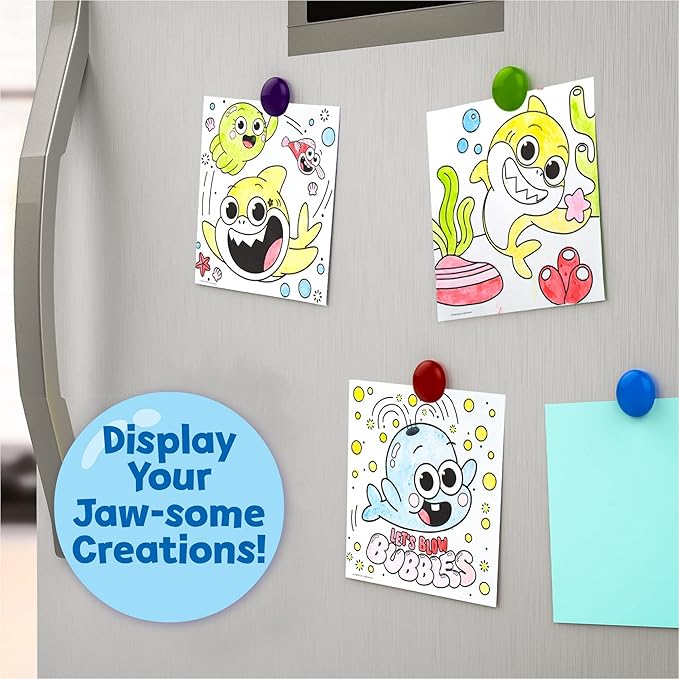 Horizon Group USA Baby Shark Watercolor Art Pad – Baby Shark Water Coloring Book & Painting Set –Baby Shark Watercolor Painting Kit – Great Baby Shark Art Set for 3 Year Old