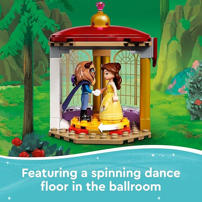 LEGO Disney Belle and The Beast’s Castle Building Toy 43196 Pretend Play Building Kit from The Beauty and The Beast Movie with Horse Toy, Disney Princess & Prince Mini-Doll Figures, Plus Accessories