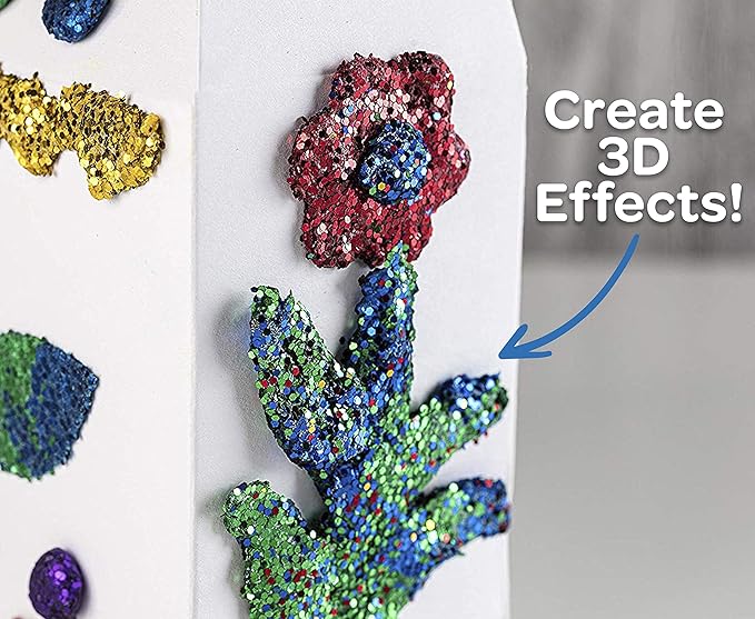 Crayola 04 0704 Glitter Dots Sparkle Station Craft Kit, Gift for Kids Age 6+