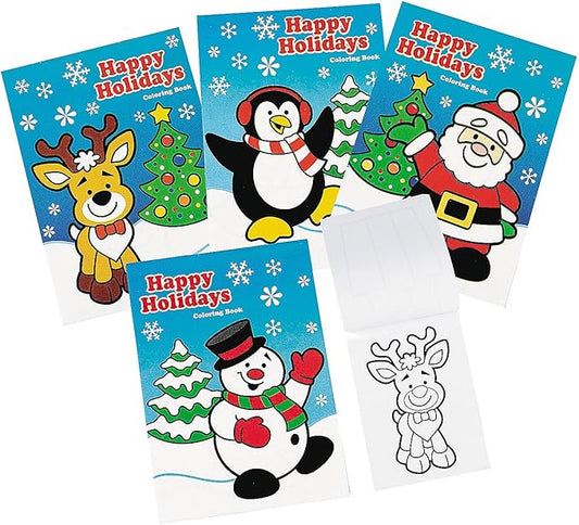 Christmas Coloring Books (Bulk Set of 72 Books with 6 Pages Each) Santa, Snowman, Rudolph and More