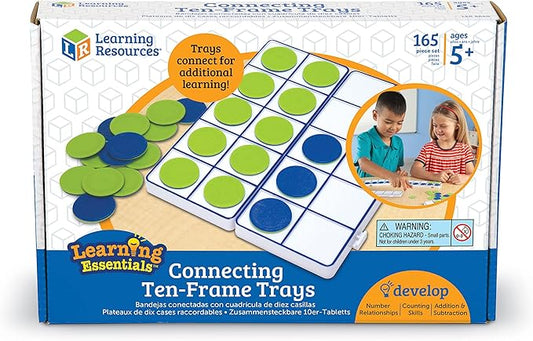 Learning Resources Connecting Ten-Frame Trays, 165 Pieces