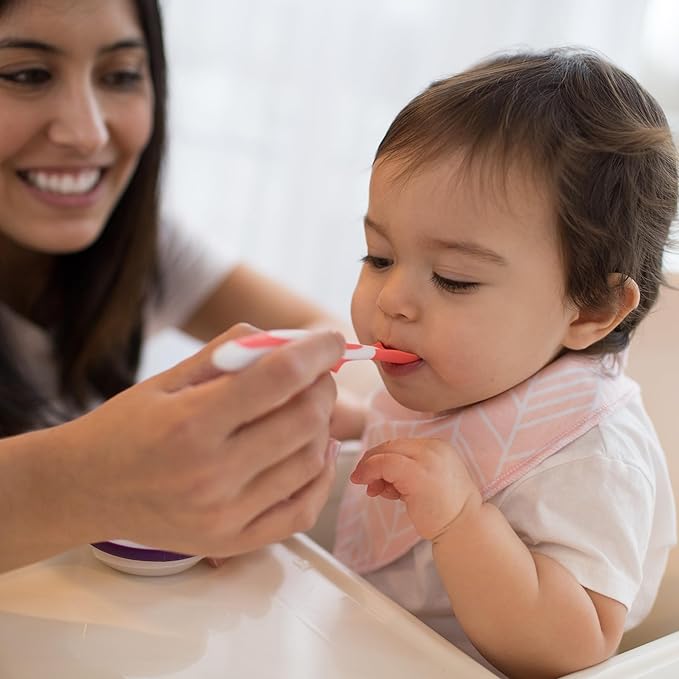 Dr. Brown's Soft-Tip Toddler Spoons with Long Handle for Baby-Led Weaning, BPA Free (Pack of 6)