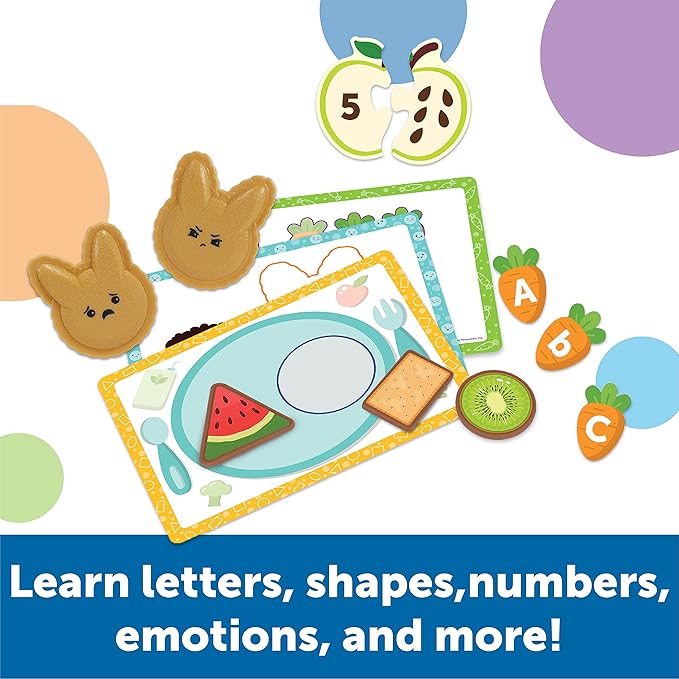 Learning Resources Let's Go Bento! Learning Activity Set, 78 Pieces, Ages 3+, Preschool Learning Activities, Toddler Toys, Learning & Education Toys, Feelings and emotios, fine Motor Skills