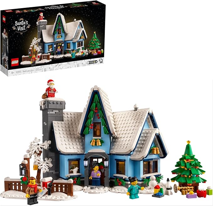 LEGO Icons 10293 Santa's Visit Winter Village Collections (1445 Pieces)