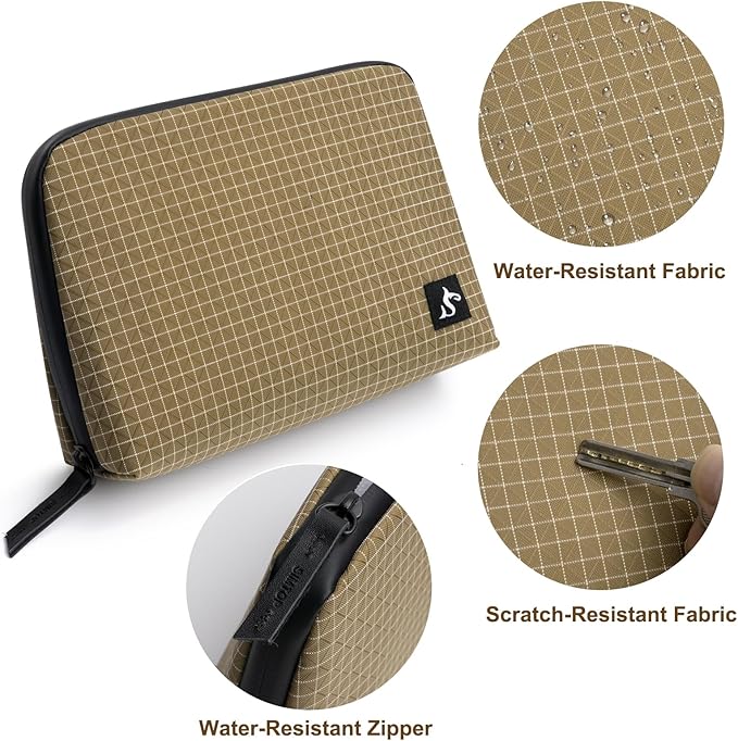 SIMTOP Cord Organizer Travel Small Tech Bag Pouch Case for Cords, Charger, Hard Drive, Power Bank – Water-Resistant Electronics Organizer, Small Portable Gadget Case for Travel