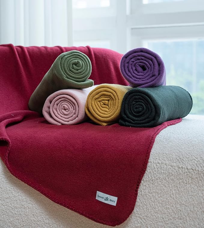Special SG Glory Fleece Throw Blanket Set Bulk for Travel Kids Outdoor Wedding Pet (Assorted #5, Pack of 6 50x60 Inches)