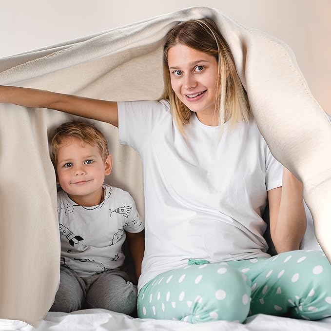 Fleece Throw Blanket Bulk Fleece Blankets Solid Lightweight Warm Soft Cozy Pet-Friendly for Home Bed Sofa Couch Dorm Office Wedding Gifts Travel Airplane for Seasons (Beige, Pack of 6-50x60 Inches)