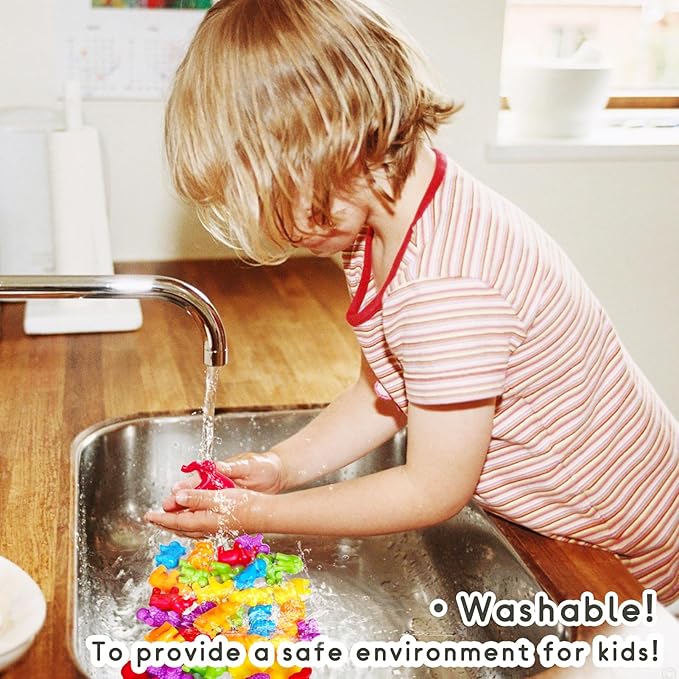 Counting Animals Matching Games Color Sorting Stacking Toys with Bowls Preschool Learning Activities Educational Sensory STEM Toy Daycare Sets Gift for Toddlers Kids Boys Girls Aged 3+ Year Christmas