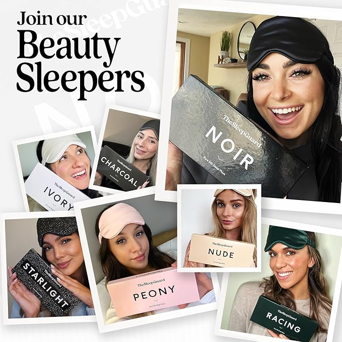 TheSleepGuard Pure Silk Sleep Mask [100% 6A Mulberry Silk, 22 Momme] Light Blocking Travel Essentials. Eye Masks for Sleeping. Black Oeko-Tex Blindfold. Eye Covers for Men & Women