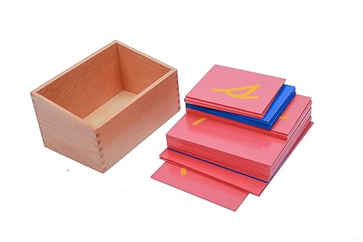 Adena Montessori Lower Case Sandpaper Letters - Cursive -Without Box Cursive Wooden Letters for Kids Language Learning