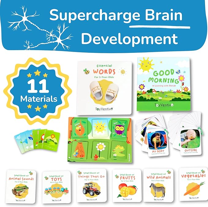 Toddler Learning Activities & Games,Board Books,Flash Cards,and Toys for Infant, 1,2 Year Old Boy & Birthday Gifts for Boys & Toddlers Aged 6,8,12,15,18+,24 Month Old and 1+,1-2,1-3 yr olds