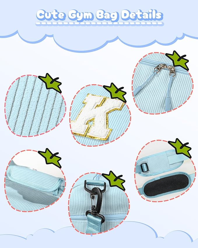 8 Year Old Girl Birthday Gifts, Girls Gym Bag, Kids Personalized Dance Bags with Shoe Compartment, Customized Travel Duffle with Toiletry Bag, Gift for Grandkids (Letter Y)