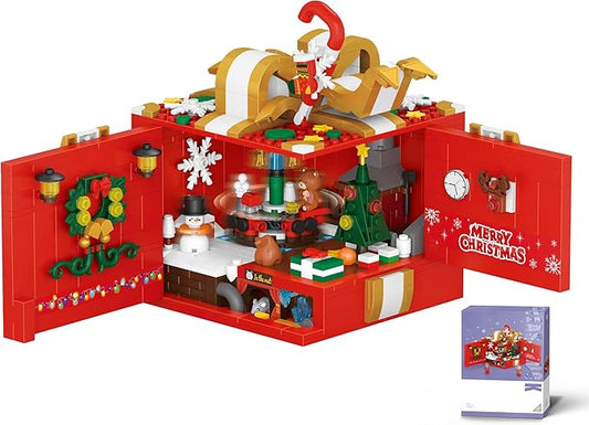 Mini Block Building Set (690pcs), Artwork Gift for Education for Kids & Adults, Easy to Assemble, DIY Building Bricks Set, Children Interactive Toys, Santa Claus