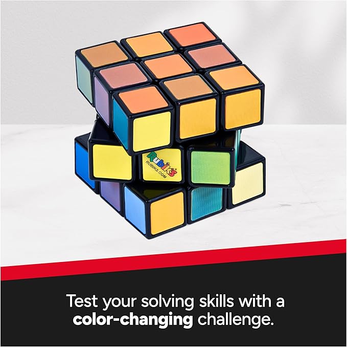 Rubik’s Cube, Impossible Cube, Advanced Color-Matching Puzzle, The Original 3x3 Rubik's, Twisting Fidget Toy, Challenging Brain Teaser & Sensory Puzzle for Adults, Teens, & Kids, for Ages 8 & Up