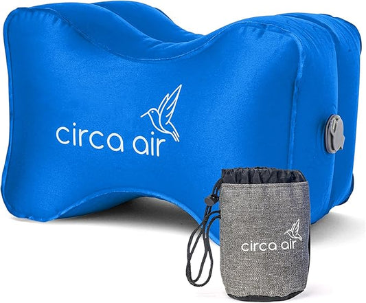 Circa Air Inflatable Knee Pillow for Side Sleepers - Orthopedic Knee Pillows for Sleeping, Sciatica Relief, Back Pain, Leg Pain, Hip or Joint Pain. Weighs Only 1.98 Oz Perfect for Travel/Home