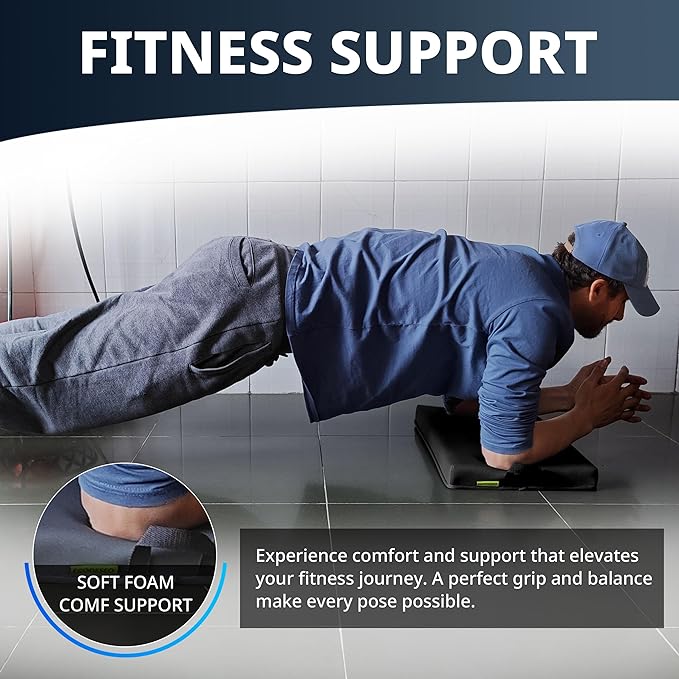 Extra Thick Kneeling Pad, Bath Kneeler Pad, Garden Kneeling Pad for Knee, Water Resistant Soft Memory Foam Cushioning for Workout, Yoga, Bathing, Physical Therapy, Prayer Pillow, Black