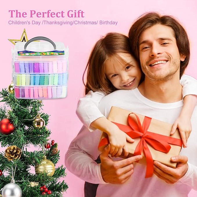 Aestd-ST Polymer Clay Kits 72Colors, Modeling Clay for Kids, Non-Stick Molding Oven Bake Clay with 20 Sculpting Tools and 82 DIY Accessories, Craft Gift for Children and Adults.