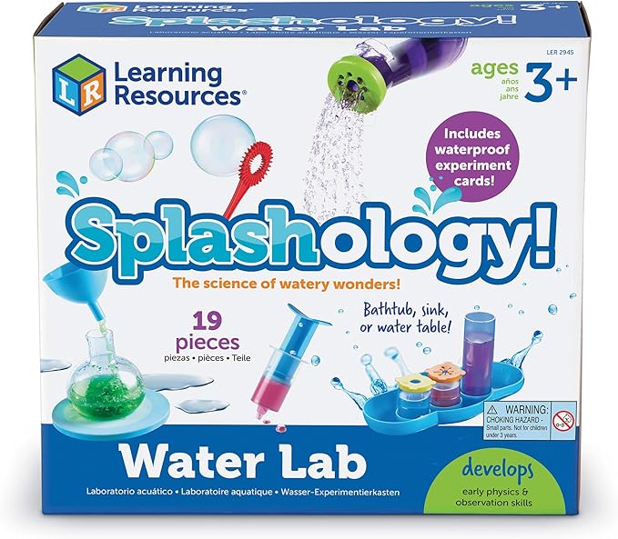 Learning Resources Splashology! Water Lab Science Kit, STEM Playtime, Water Activities, 19 Pieces, Ages 3+