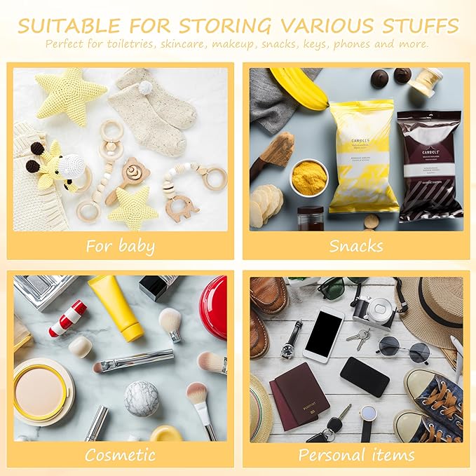 BuyCard 2 Pcs Preppy Patch Clear Baby Bag, Women Chenille Letter Makeup Cosmetic Bag for Travel, PVC Waterproof Organization Outdoor Zipper Pouch Toiletry Bag for Women Girl