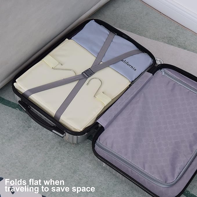 GRANNY SAYS 4-Shelf Hanging Organizer, Closet Hanging Shelves, Space Saver for Bedroom & Living Room, Beige, 2-Pack