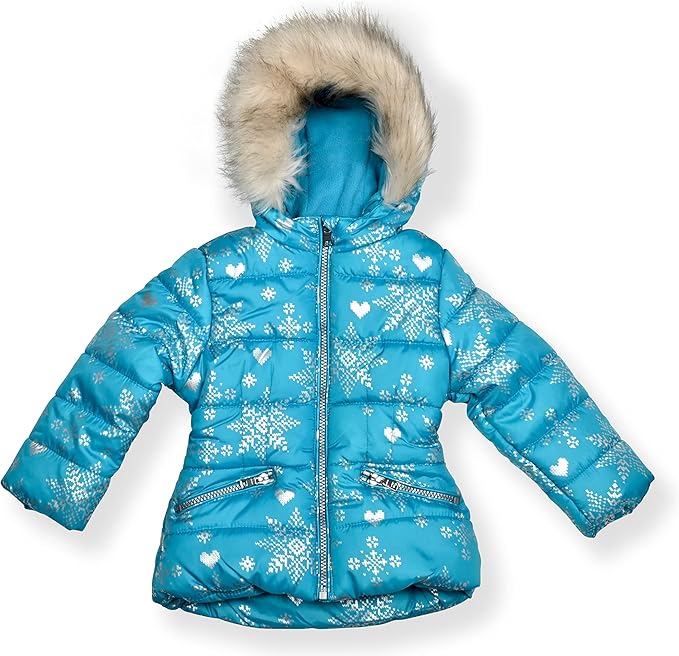 Arctic Quest Little Girls Bib Snow Pants and Ski Jacket Water-Resistant Snowsuit For Kids Winter Jacket For Girls