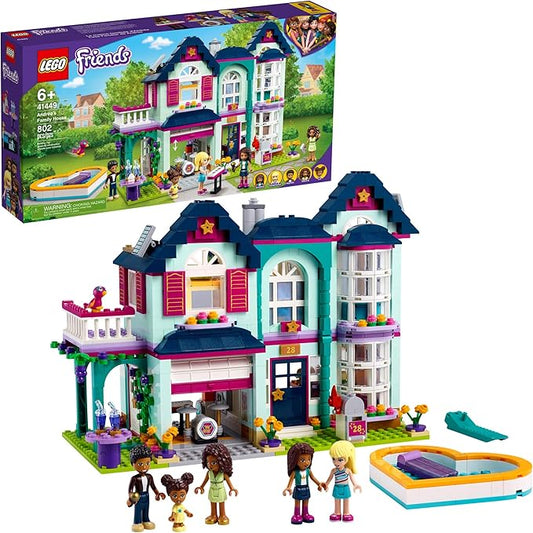 LEGO Friends Andrea's Family House 41449 Building Kit; Mini-Doll Playset is Great Gift for Creative 6-Year-Old Kids, New 2021 (802 Pieces)