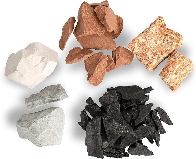 HITT Edible Clay Chunks Set – 5 sorts of Clay for Eating 8.8 oz (250 gr) Zero Additives ASMR Food for Pica Cravings, Handpicked Edible Dirt