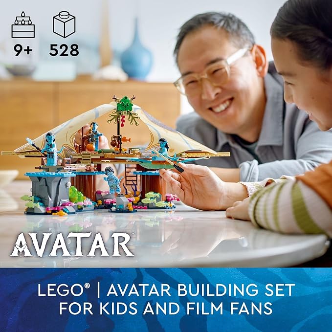 Lego Avatar: The Way of Water Metkayina Reef Home 75578, Building Toy Set with Village, Canoe, Pandora Scenes, Neytiri and Tonowari Minifigures, Movie Set