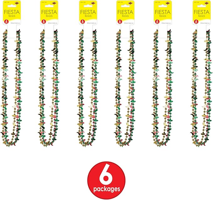 Fiesta Beads Pack of 6