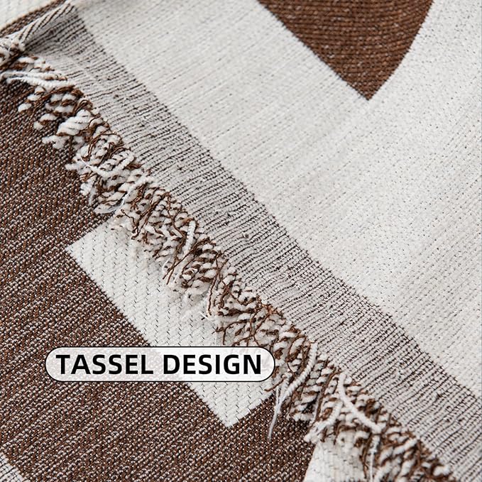 Recliner Chair Covers Lazy Boy Recliner Covers Armchair Cover Blanket Sofa Thick Soft Fabric Living Room Bedroom Throw Washable Sofa Slipcovers for Pets Kids (Brown Plaid)