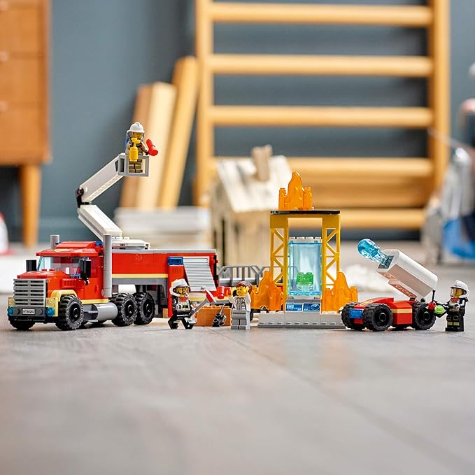 LEGO City Fire Command Unit 60282 Building Kit; Fun Firefighter Toy Building Set for Kids, New 2021 (380 Pieces)