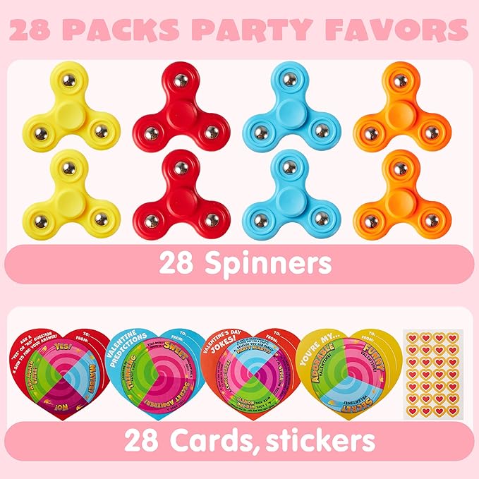 JOYIN 24 PCS Valentine's Day Gifts Cards with Glow Pull Tube Bracelet, Lights Glow in The Dark Toys for Kids Valentine's Party Favors for Classroom Exchange Toy, School Classroom Prizes Exchange Gift