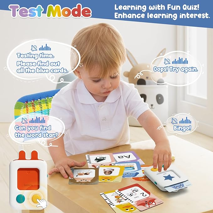 beiens Toddler Toys - Talking Flash Cards for Toddlers 2 3 4 5 6 Year Old with 240 Sight Words - Speech Therapy Autism Sensory Toys for Autistic Children - ABC Learning Educational Montessori Toys