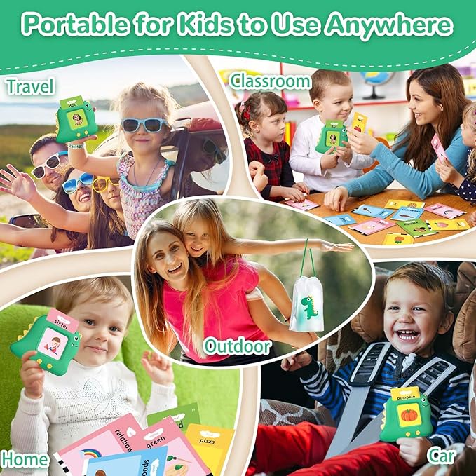 Toddler Toys Talking Flash Cards with 510 Sight Words, Montessori Learning Toys for Toddler 1-3 2-4, Autism Sensory Speech Therapy Toys for Boys Girls 2 3 4 5 6 Year Old Kids Gifts