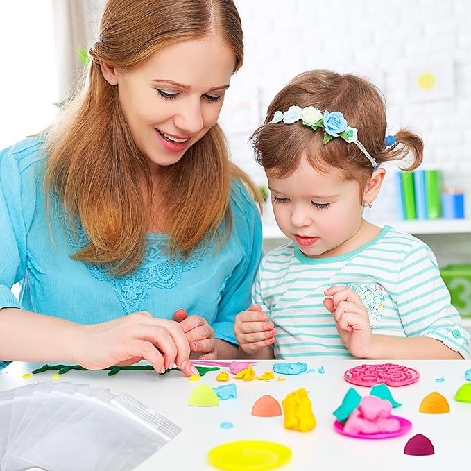 Poen 120 Pcs Air Dry Clay Kit Multi Colors Ultra Light Modeling Clay for Kids DIY Safe Soft Clay with Sculpting Tool Back to School Gift for Kids Adults Artists Art Crafts