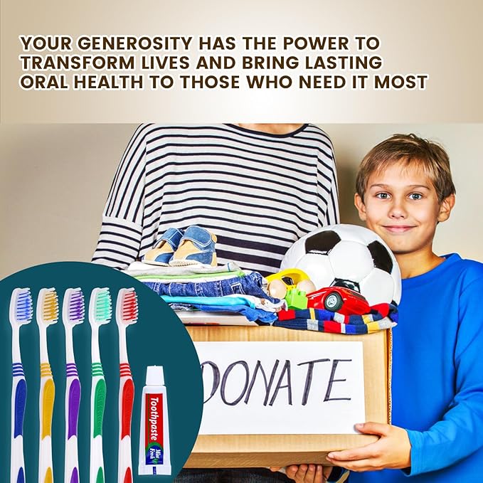 50 PCS Individually Wrapped Toothbrushes with Toothpaste Bulk, Disposable Toothbrushes Bulk, Bulk Toothpaste, Travel Toothpaste Bulk, Ergonomics Handle, Soft Bristle, Perfect for Travel,Hotel,Donation