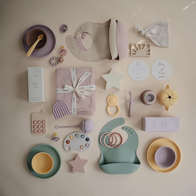 mushie Silicone Suction Bowl | BPA-Free Non-Slip Design (Soft Lilac)