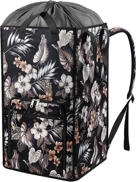 Bukere Laundry Backpack Bag for College Students Dorm Room Essentials, Extra Large Laundry Basket Hamper, Portable Freestanding Laundry Bag with Adjustable Shoulder Straps for Women Man Cruise