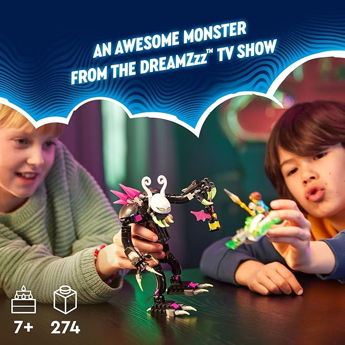 Lego DREAMZzz Grimkeeper The Cage Monster 71455 Building Toy Transforms from Z-Blob Robot to Mini-Plane to Hoverbike, Great for Imaginative and Pretend Play, Unique Birthday Gift for 7+ Year Olds
