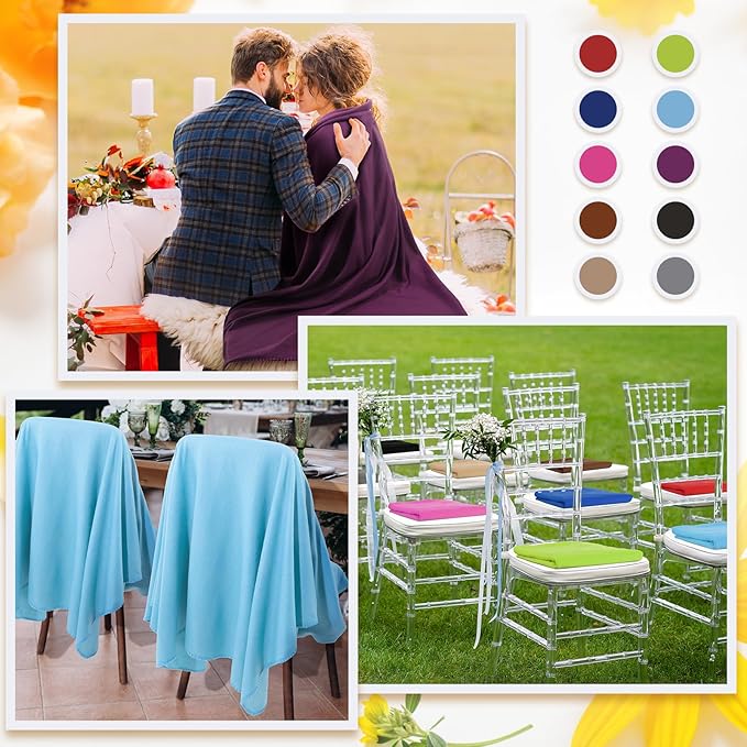 Kinlop Fleece Blanket Bulk 60 x 50 Inch Soft Lightweight Fleece Cozy Blanket Warm Throw Plush Pet Throw for Bed Couch Sofa Home Office Wedding Gifts Travel Camping(Chic Color,60 Packs)