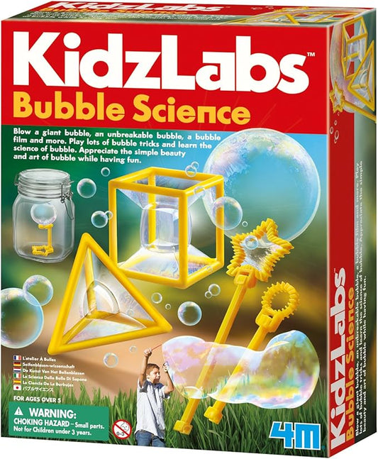 4M Toysmith: Bubble Science, Bubble Making Science Kit, Includes Recipes to Make Your Own Bubble Mixture, For Boys & Girls, Ages 5 and up