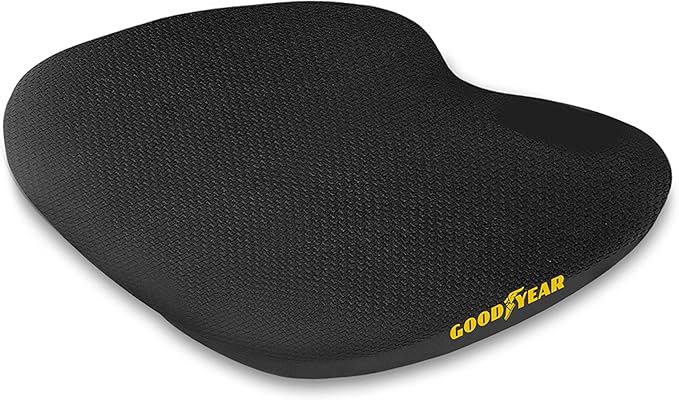 Goodyear Memory Foam Car Seat Cushion – Gel Seat Cushions for Office Chairs, Tailbone Pain Relief Cushion, Cooling Pillow, Slim Fit Car Seat