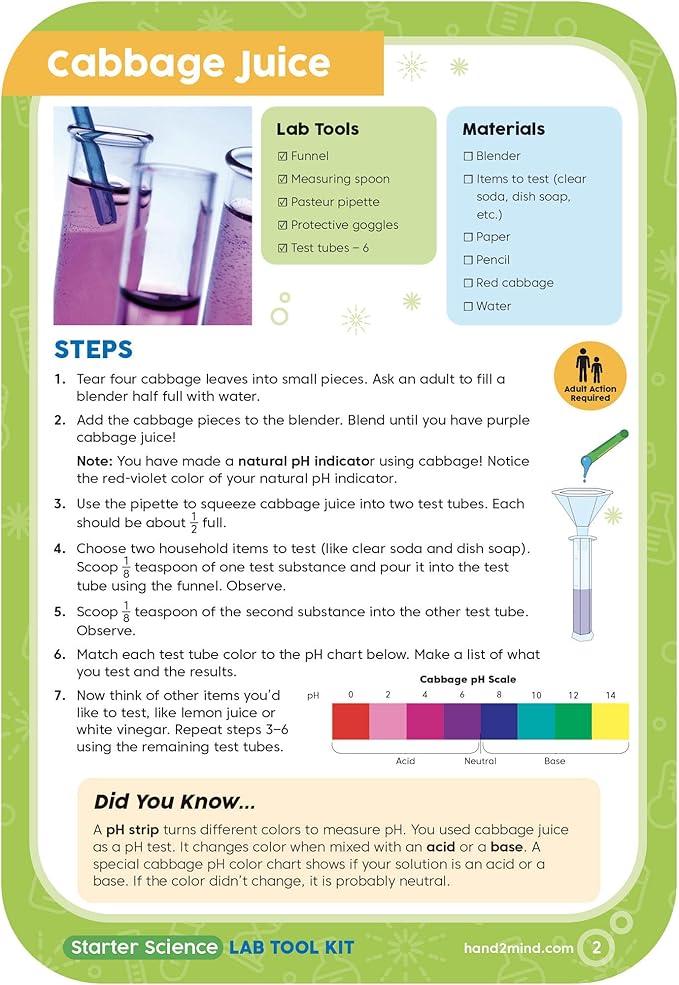 hand2mind Starter Science Lab Tool Set, Science Lab for Kids, Science Supplies, Kids Science Experiments, Science Kits for Kids, Chemistry Set, Educational Science Kits, Science for Kids (12 Tools)