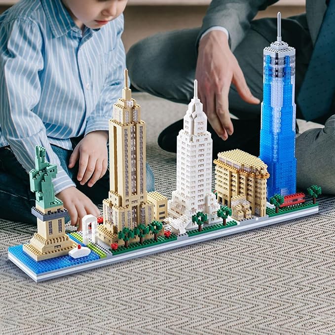 Building Blocks Set, Architecture Model New York Skylines Building Blocks 3452 PCS Micro Building Bricks Gift for Adults