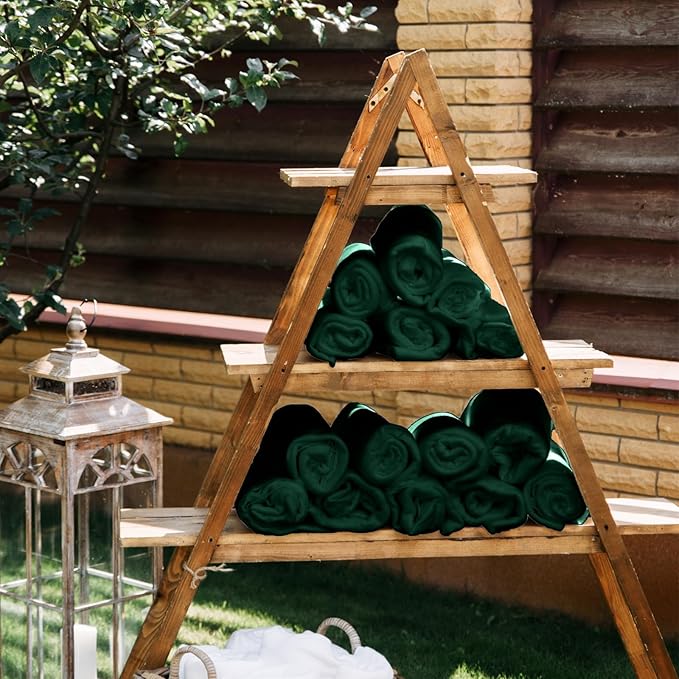 Kinlop Fleece Blanket Bulk 60 x 50 Inch Soft Lightweight Fleece Cozy Blanket Warm Throw Plush Pet Throw for Bed Couch Sofa Home Office Wedding Gifts Travel Camping(Turquoise Green,40 Packs)