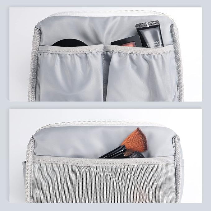 Aosbos Small Makeup Bag Travel Size Makeup Bag Cosmetic Travel Bag Cute Makeup Bags for Women Makeup Pouch Make Up Bag for Purse Gradient Green White