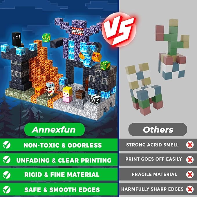 Magnetic Blocks - 100PCS Build Magnetic Dark Mechanical Guardian Castle - Magnetic Toys for Montessori Toddler Christmas Birthday Gifts - STEM Sensory Toys for 3 4 5 6 7 8 9 10 Year Old Boys