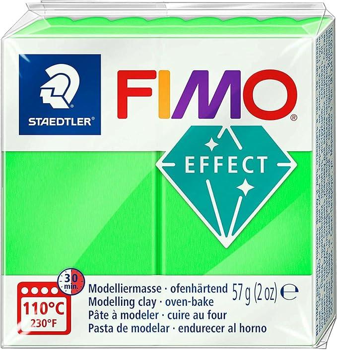 FIMO Staedtler Soft Polymer Oven Modelling Clay - Neon Effect - Set of 6